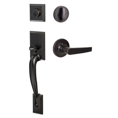 Sure-Loc Hardware Sure-Loc Hardware Madison Handleset, Cedar Handleset Trim, Vintage Bronze MA507-CD 11P